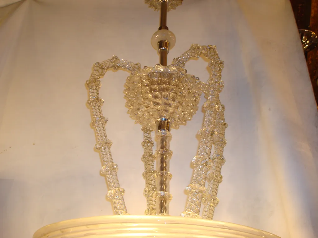 Lampada a sospensione antica in cristallo con design elegante