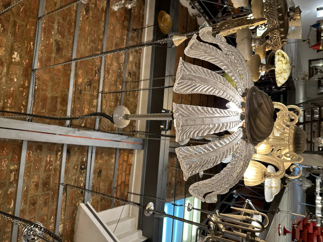 Lustre ancien avec un design orné dans le salon