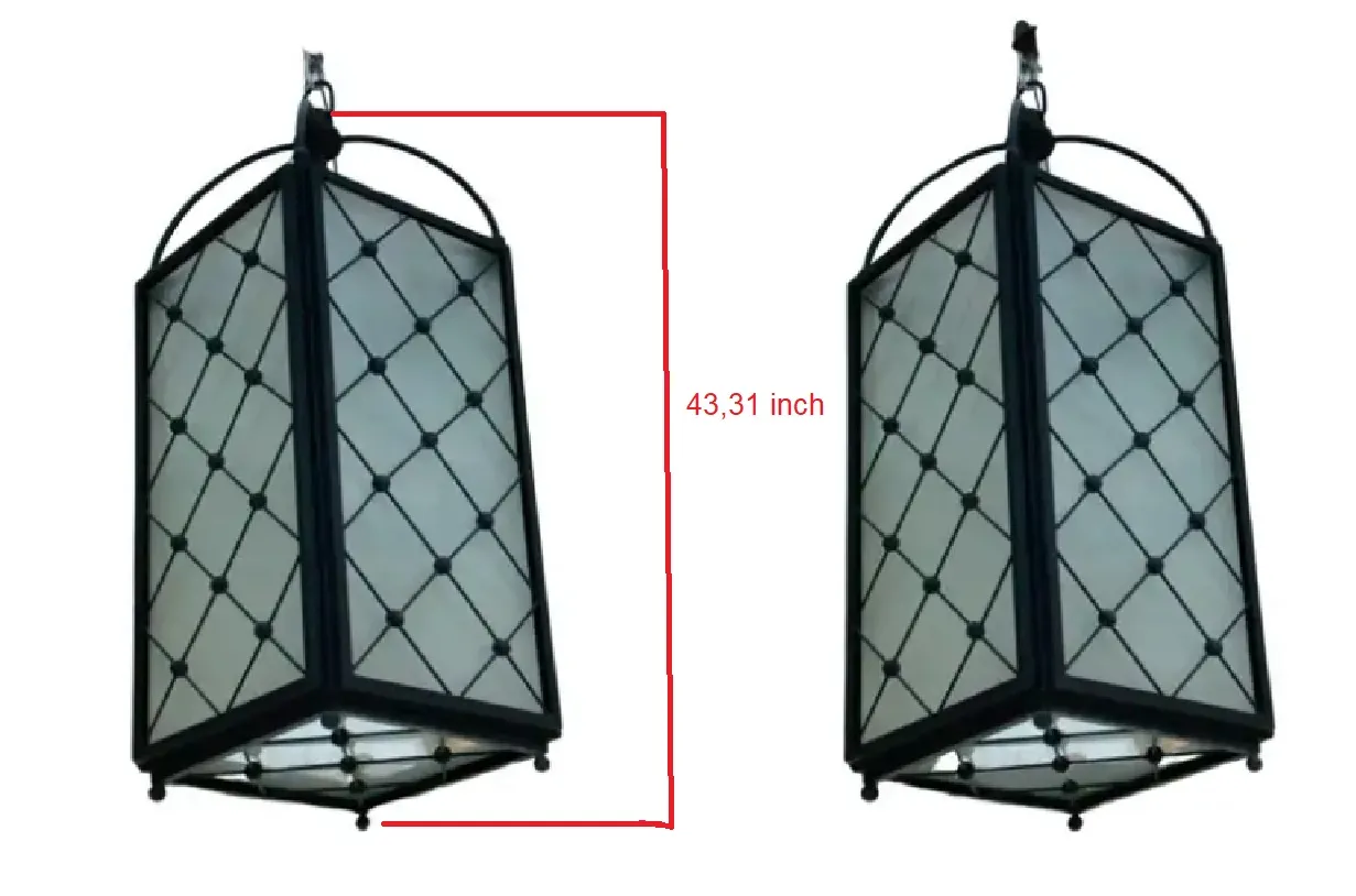 Set di 2 lanterne antiche con design decorativo elegante