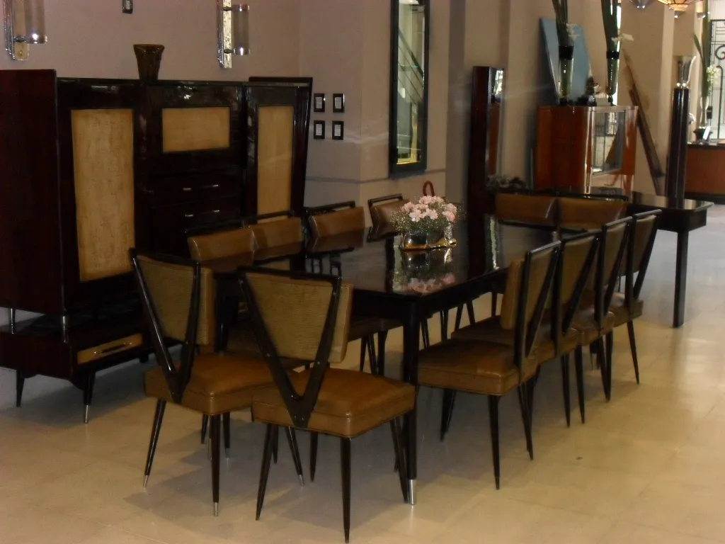 antique bookcase in an elegant setting with classic furniture