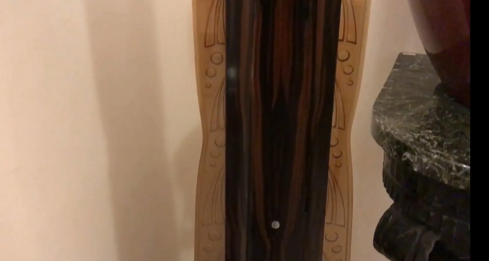 Antique floor lamps with decorative design on a neutral background