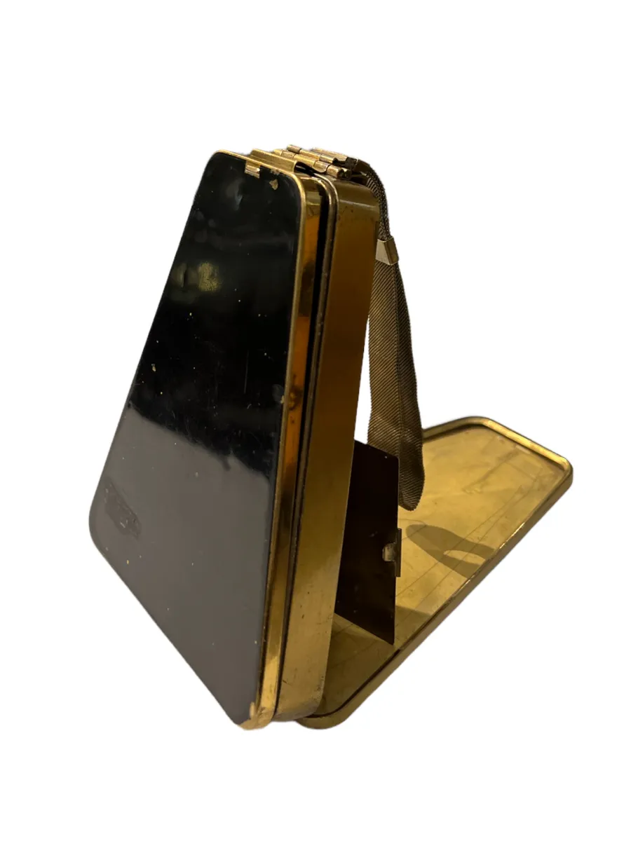 vintage triangular bag with shiny finish