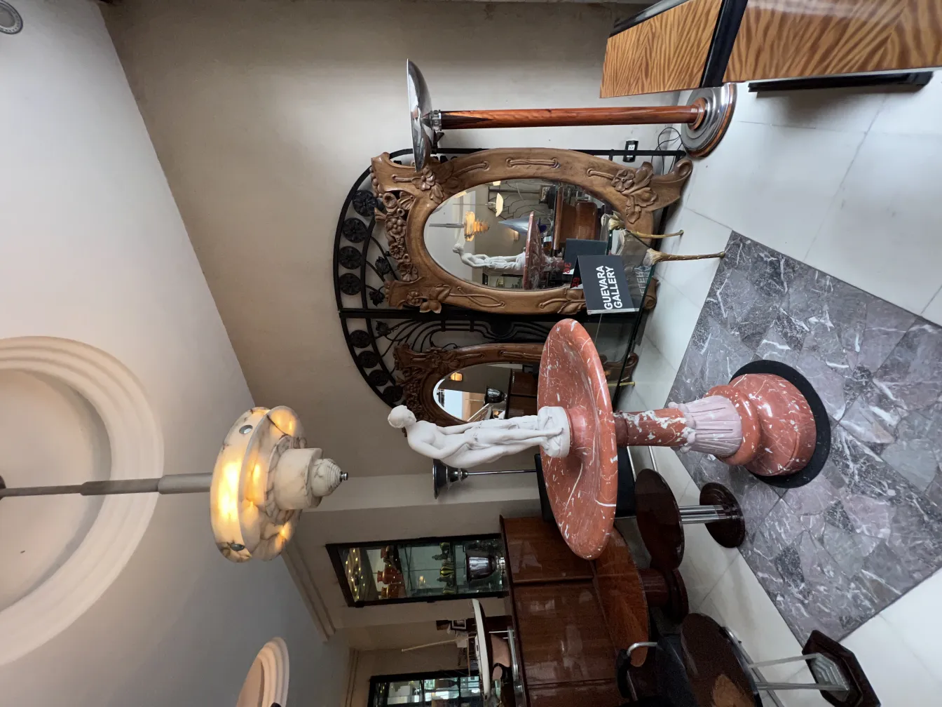 Antique Art Nouveau fountain in classic style, elegant ambiance with central figure