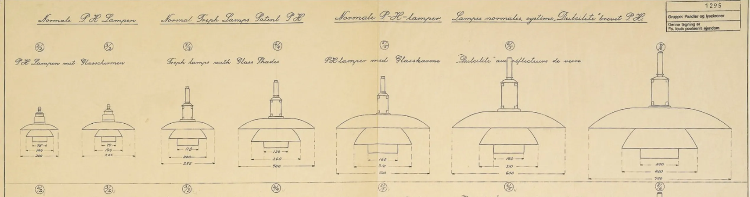 Due lampade a sospensione antiche in un design funzionale, illustrazione tecnica
