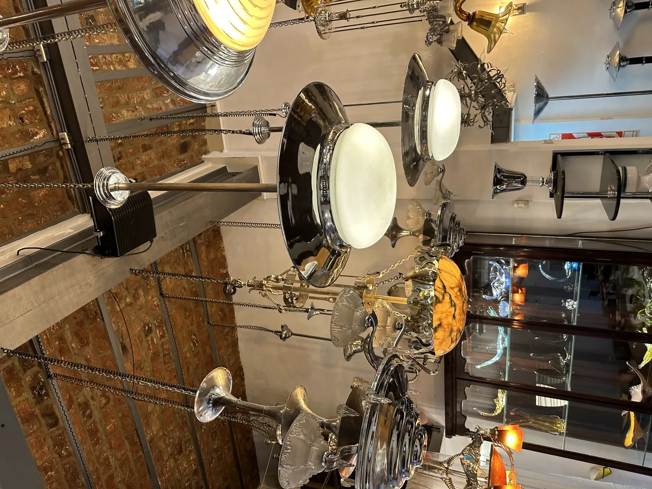 Antique hanging lamps in an elegant setting