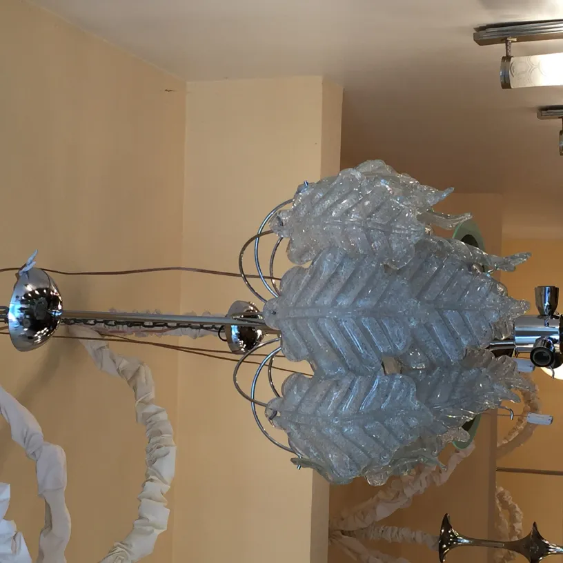 dos lámparas de techo antiguas de hojas decorativas colgantes