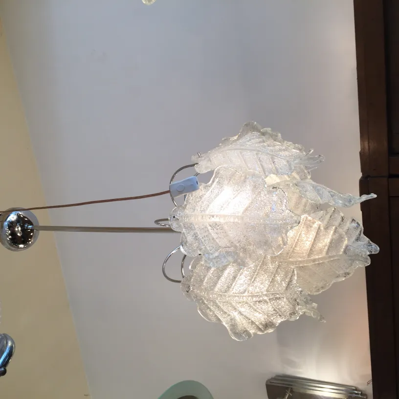 deux lustres antiques avec un design unique, éclairant l'espace