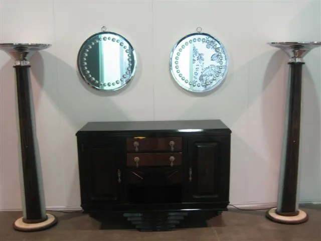decorative antique mirrors on the wall