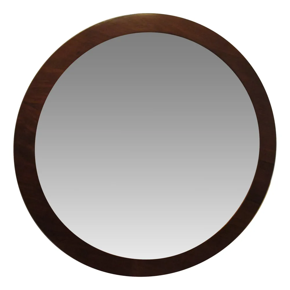 miroir rond ancien avec cadre sombre, décoration classique