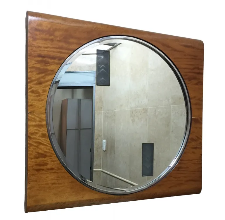 miroir rond antique avec cadre décoratif