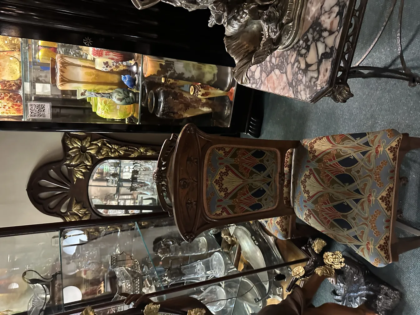 antique decorative mirror with ornate frame