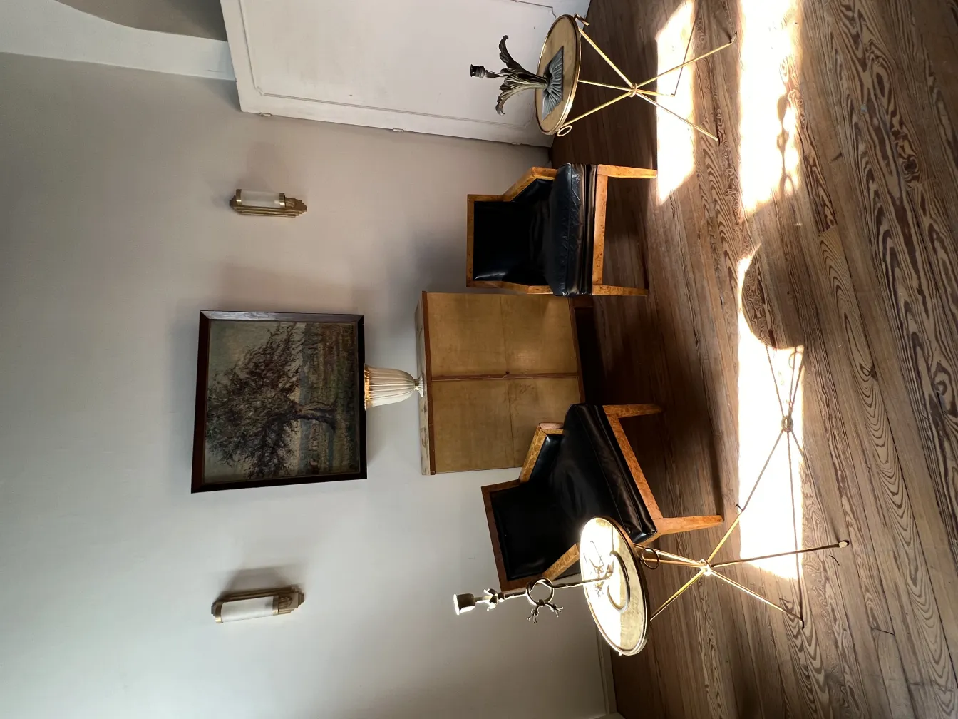 Antique ceramic with decorative features in a cozy setting