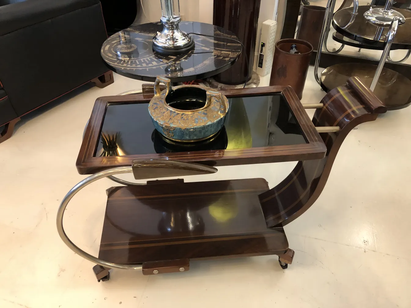 Antique decorative ceramic on an elegant table.