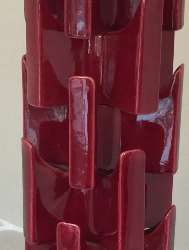 Lampada da tavolo rossa antica decorativa