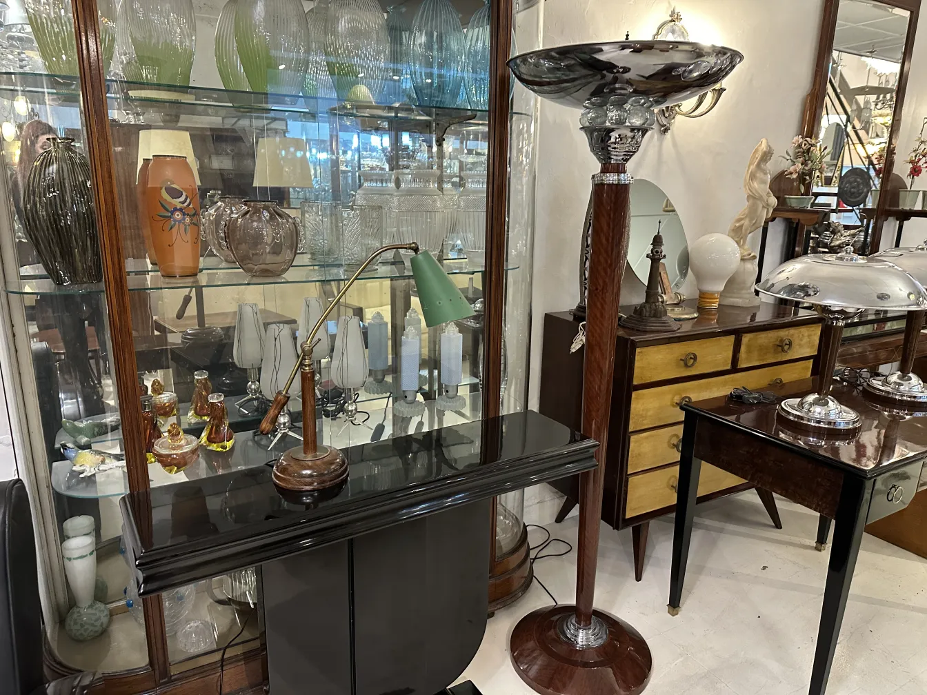 antique table lamp in an antique environment with classic hues