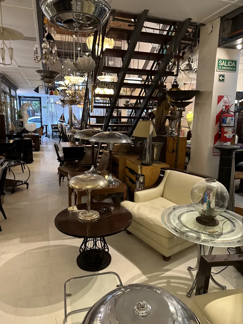 antique table lamp by Carlo Scarpa in retro environment with furniture