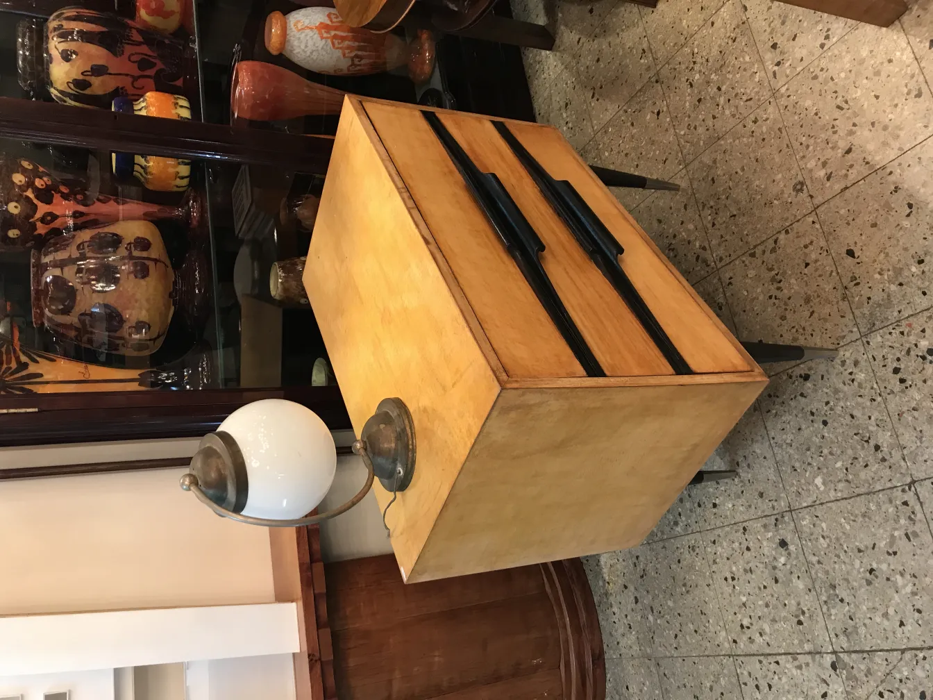 مصباح-طاولة-قديم-مع-كرة-بيضاء-وقاعدة-مصنوعة-من-المعدن-محيطها-بزخارف