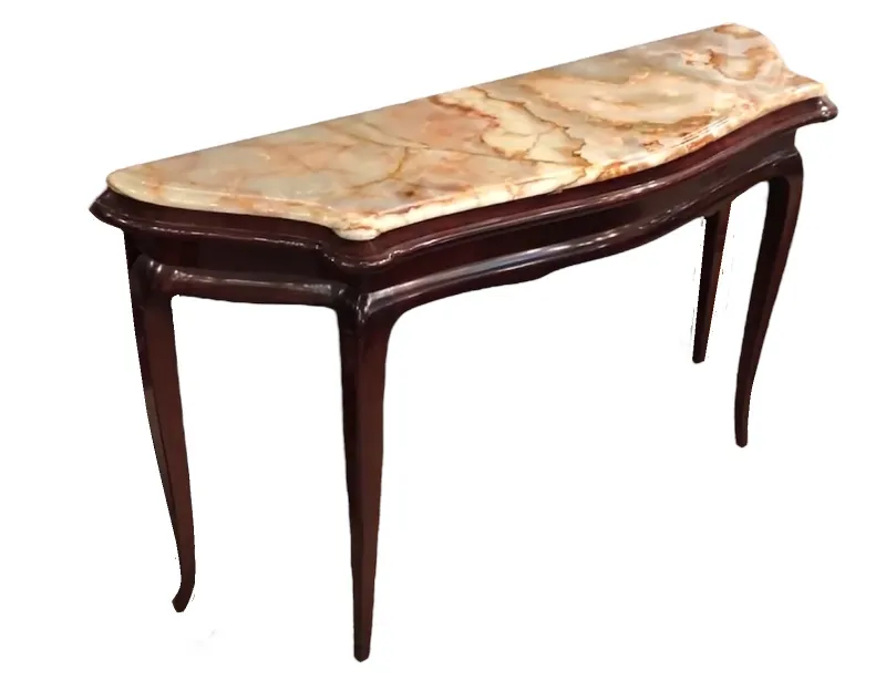 elegante console d'antiquariato con superficie decorativa liscia