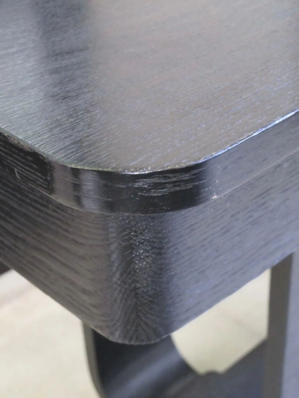 close-up of an elegant antique console table