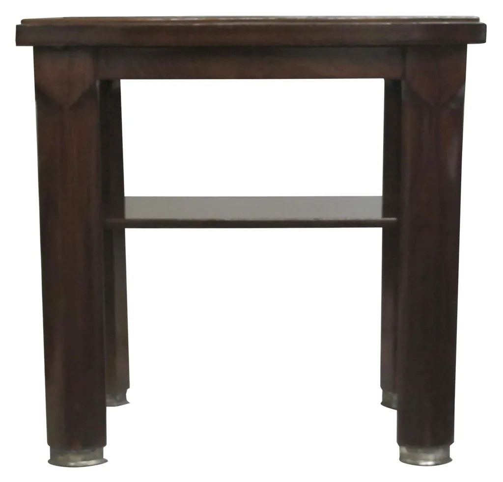 mesa de console antiga com prateleira inferior