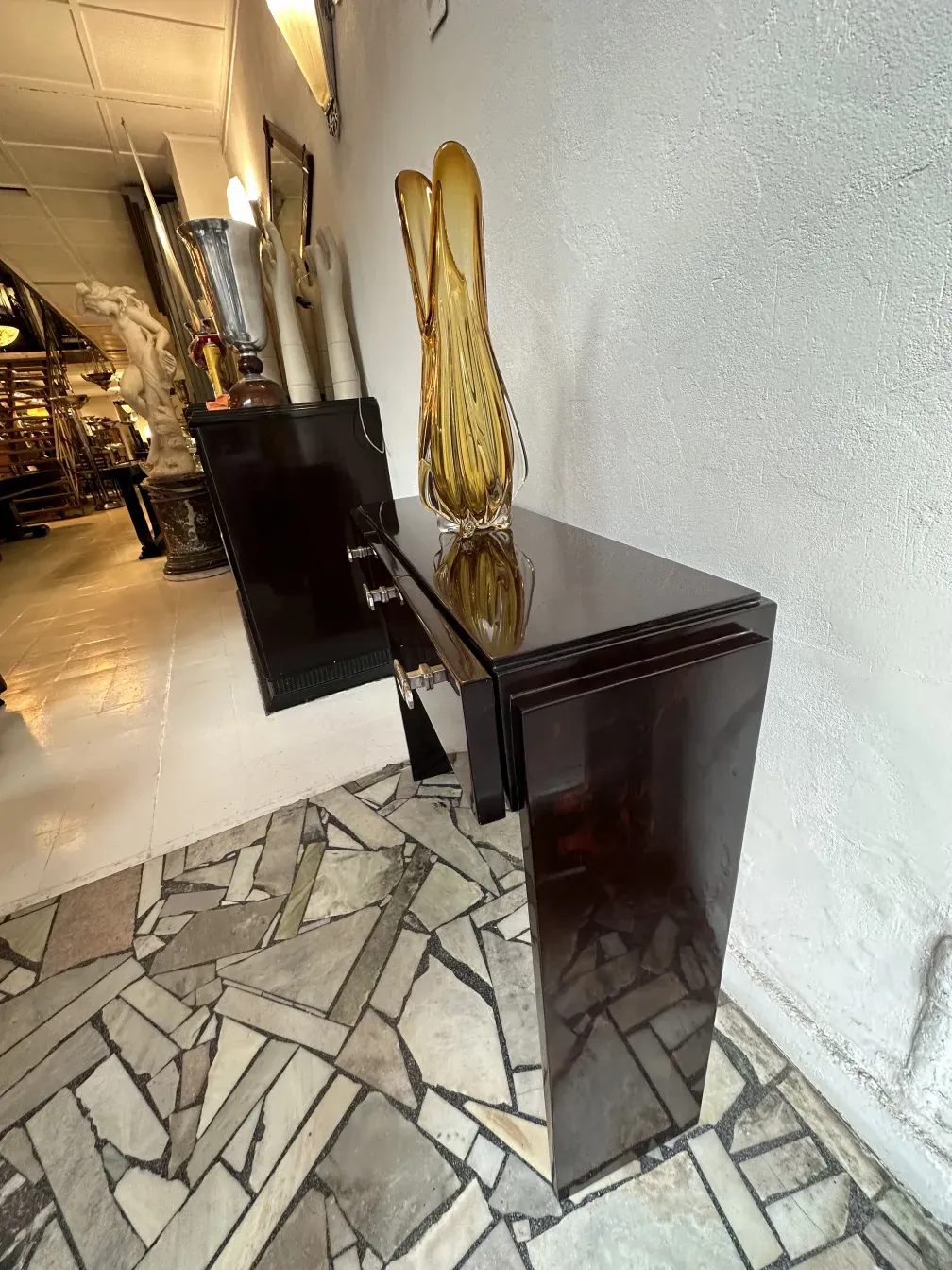 two antique consoles with elegant and modern design