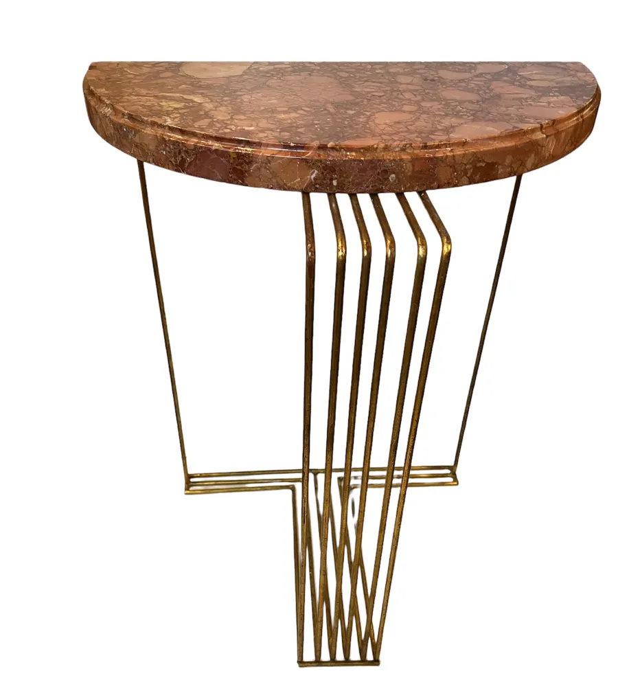 duas consoles antigas com design elegante e mesa redonda