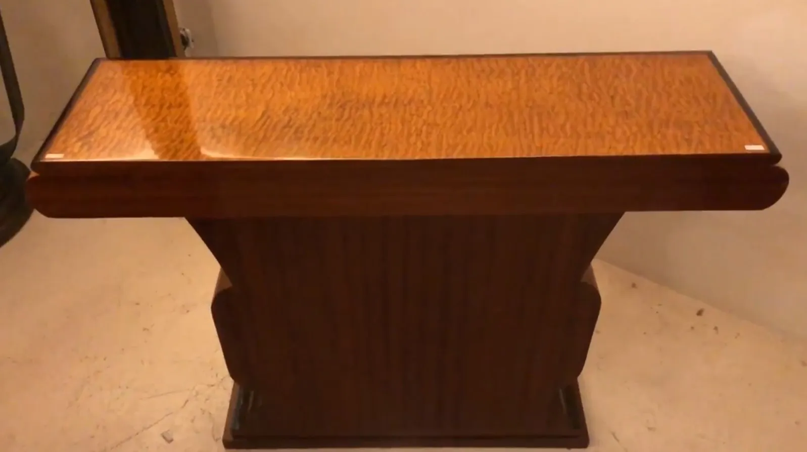 Two antique decorative consoles with elegant design in setting