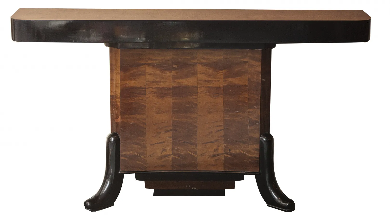 two antique consoles with classic design details