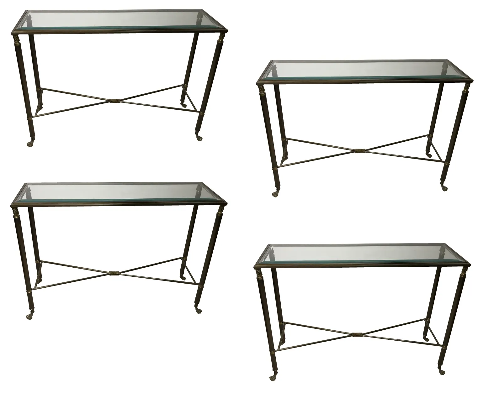 Trois dressuars anciens avec design classique et verre