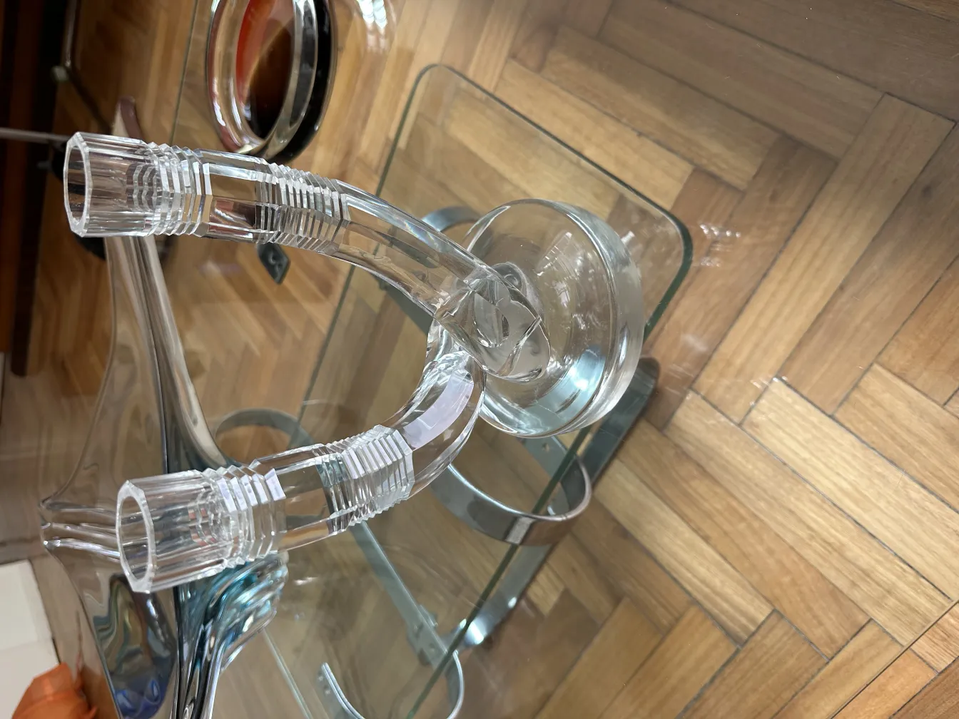 antique candelabra with curved arms and details