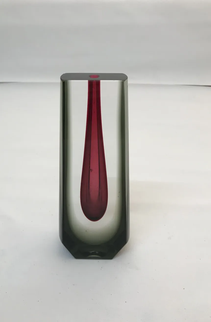 antique murano vase featuring elegant design and striking colors