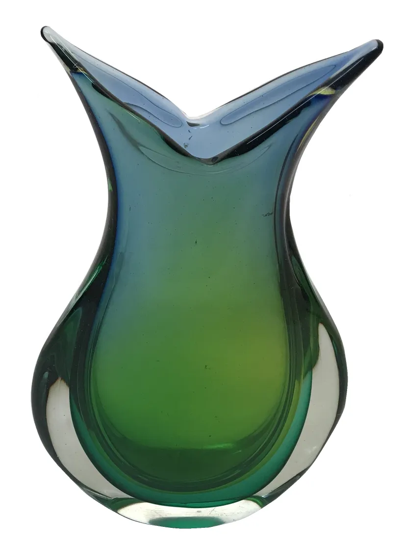 antik murano-glas in grün-blauen Tönen