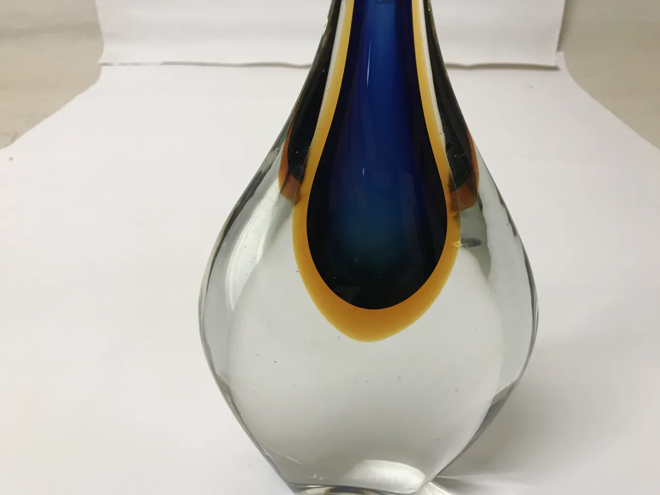 antique murano vase with elegant shape and vibrant colors