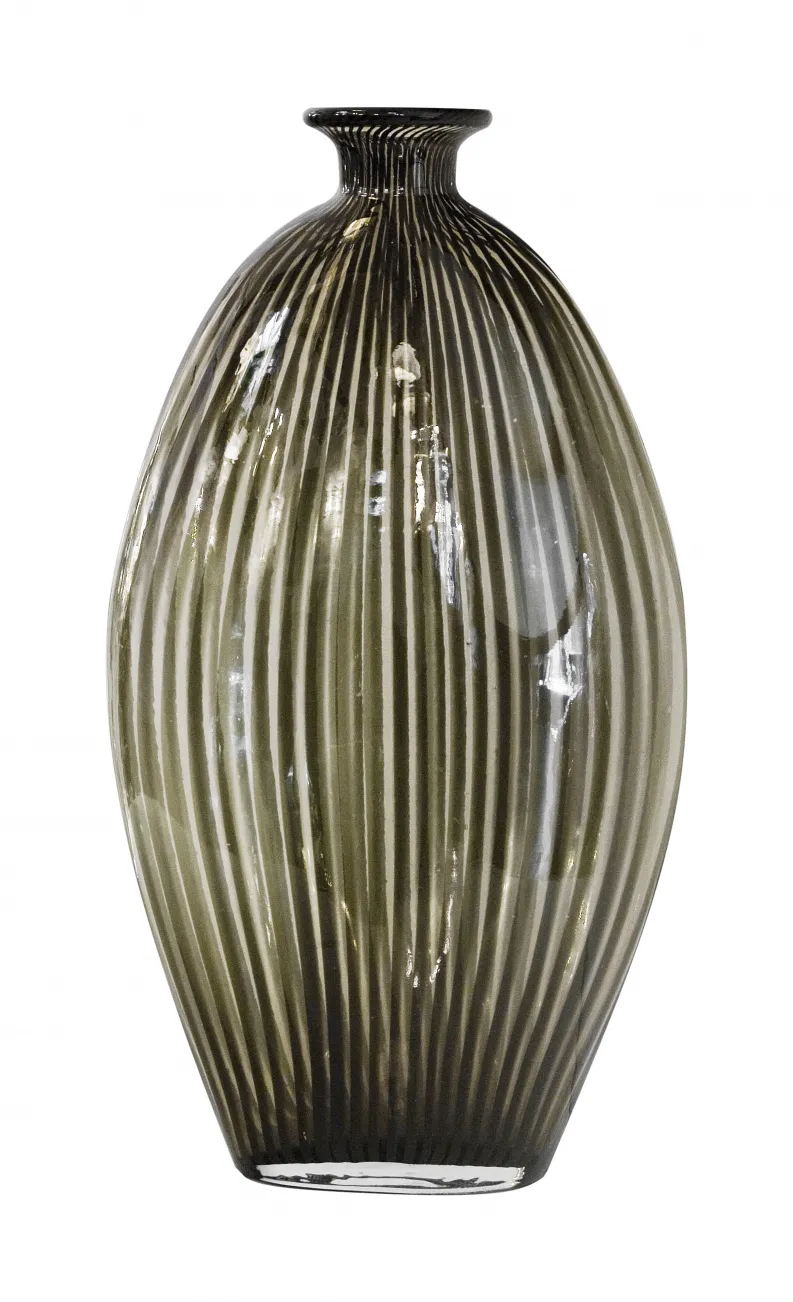 Murano-Glas in dunkler Farbe mit eleganten Streifen, klassischer Dekor