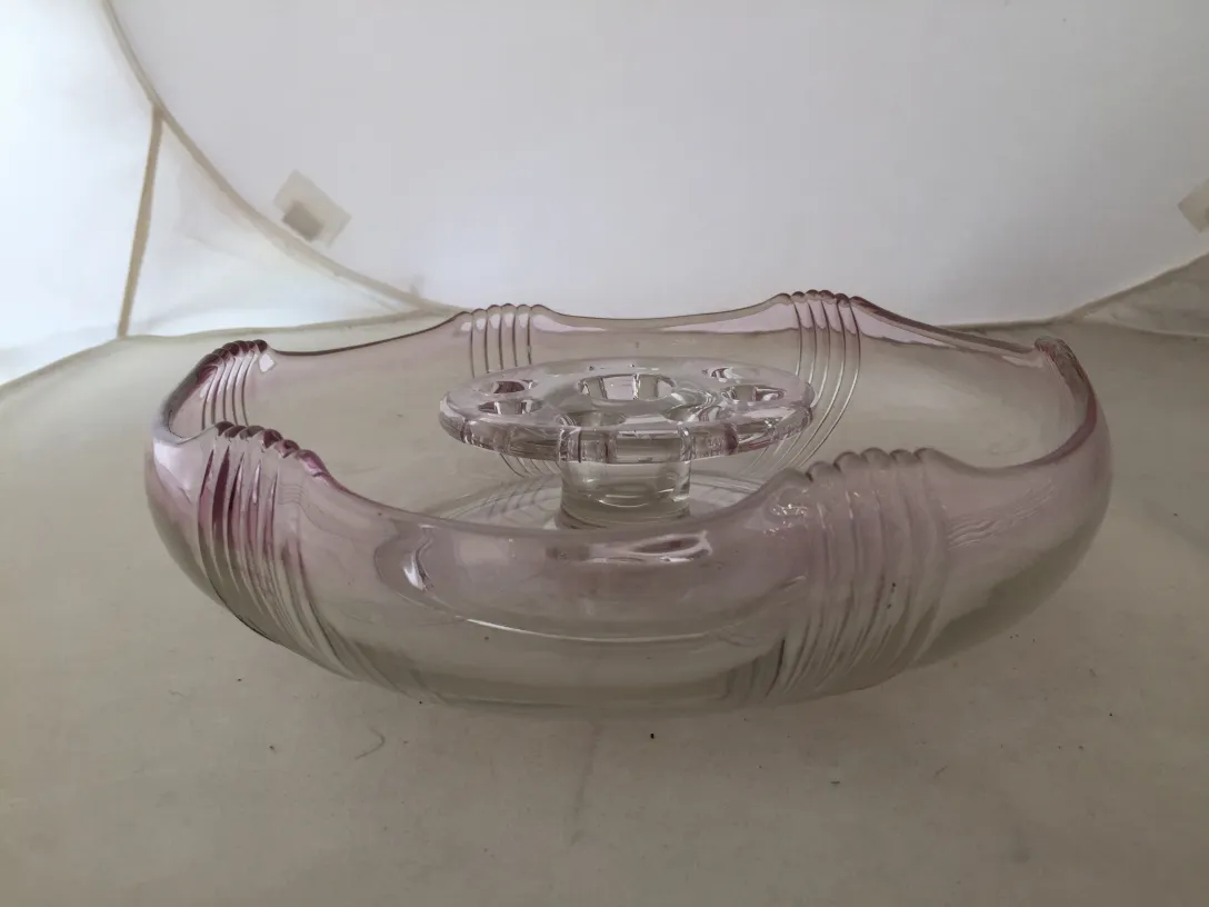 antique murano vase with elegant shape and purple color