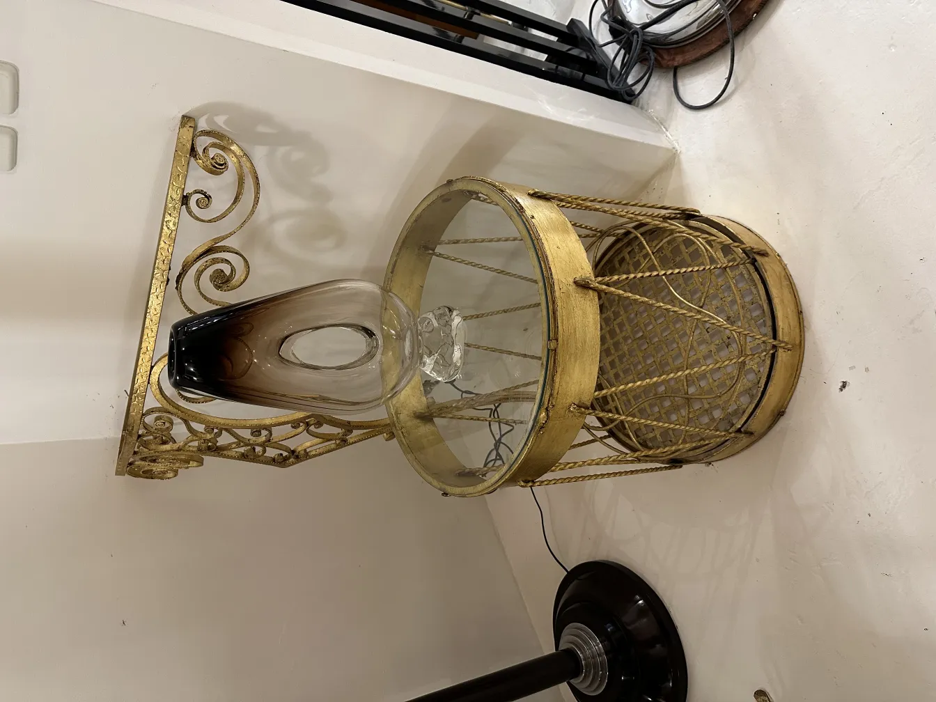 elegante murano-glas in einem antiken setting