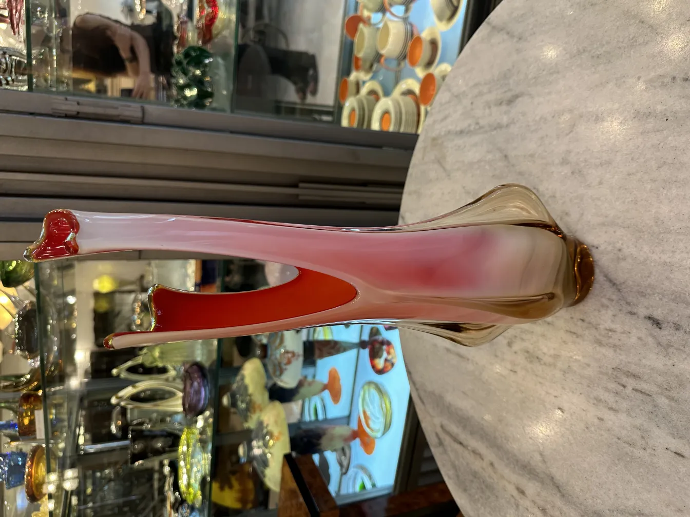 Antike Murano-Glas mit leuchtenden Farben, dekoratives Stück