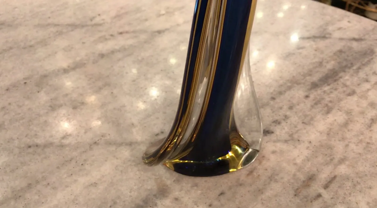 antique murano vase on a light and shiny surface