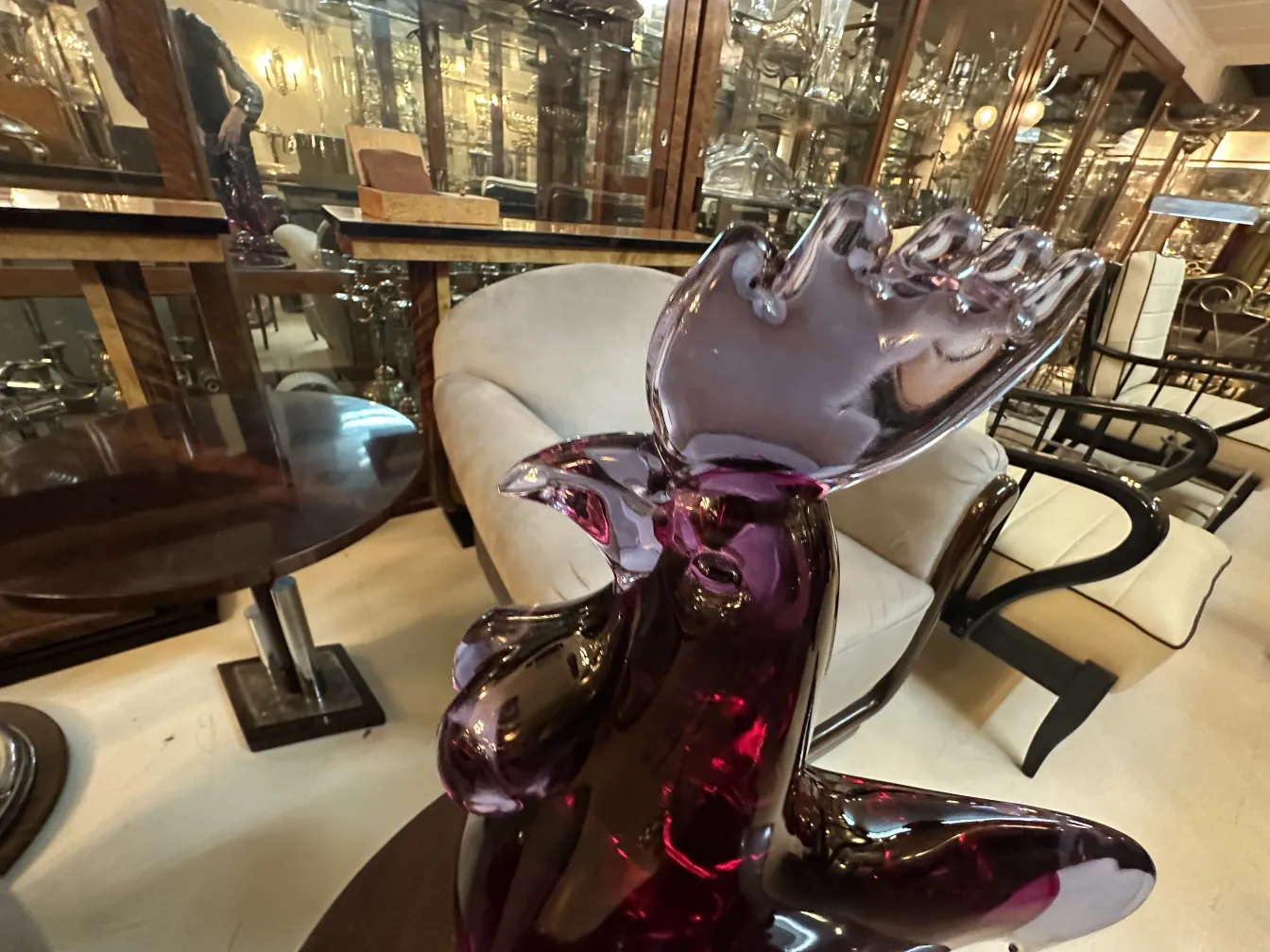 antike Murano-Skulptur mit bunten Details, dekorativ