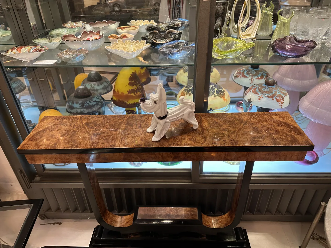 antique murano sculpture with decorative style in an antique setting