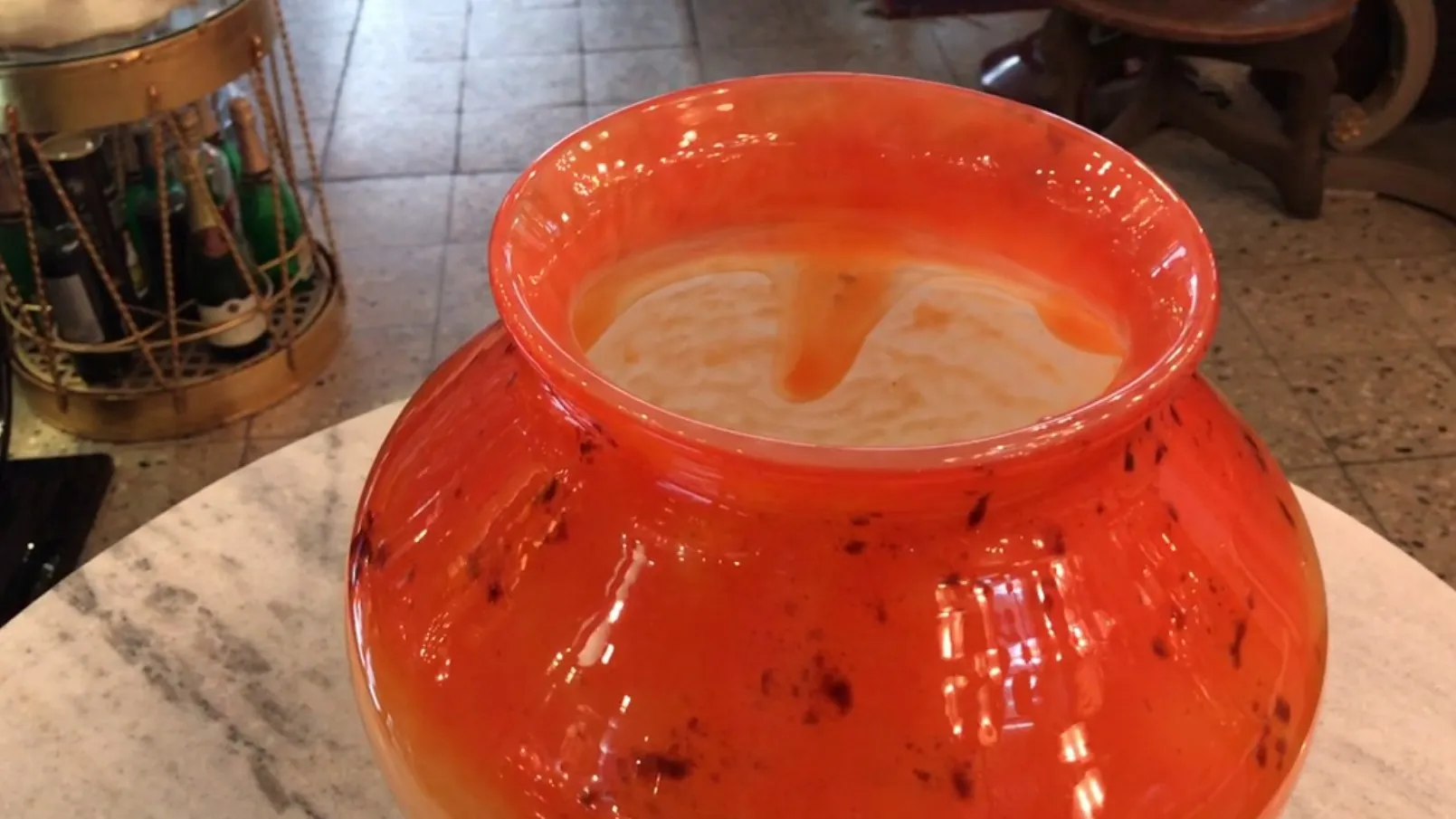 signed glass schneider in a vibrant color, antique decorative piece