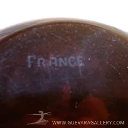 Signed glass by Schneider with inscription 'FRANCE', antique