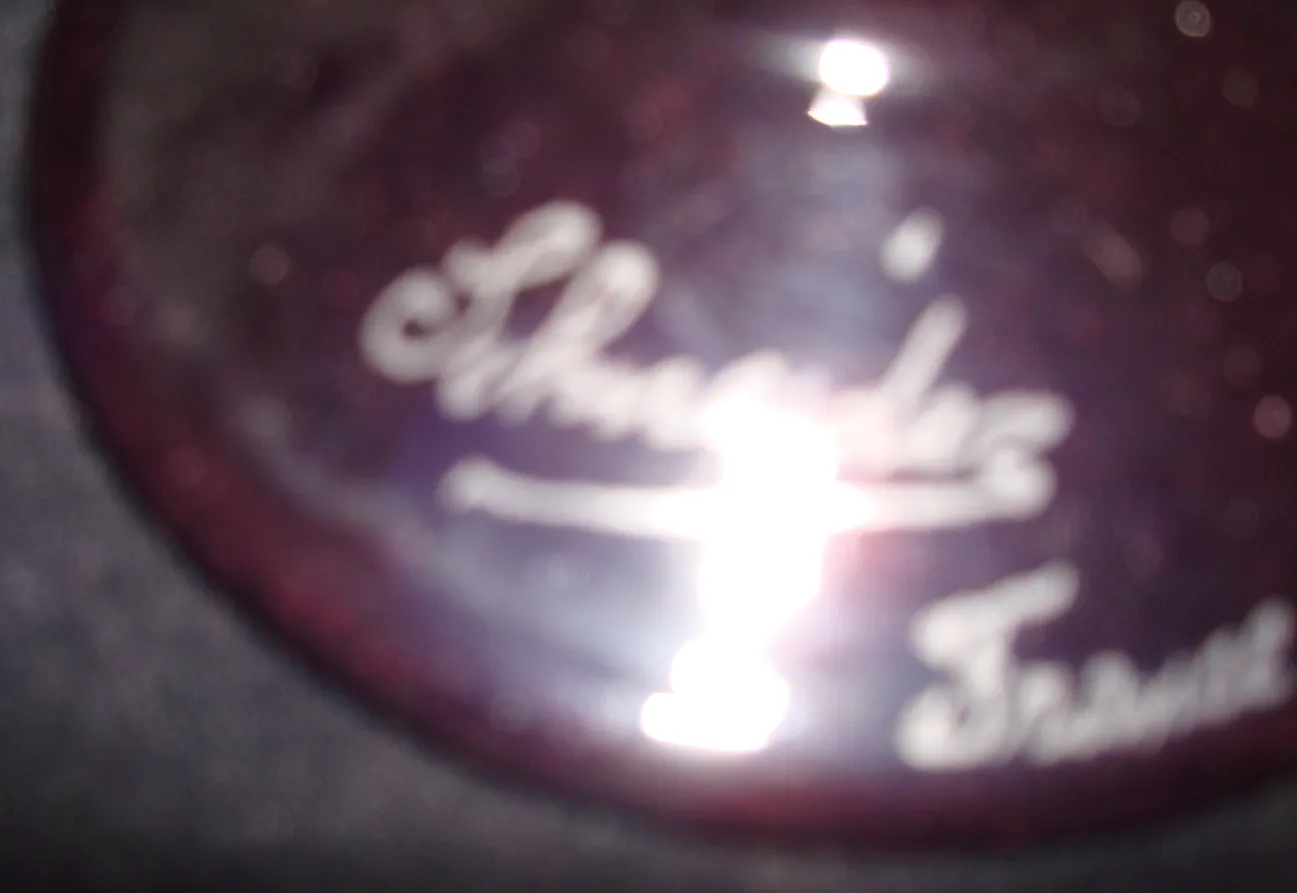 Antique signed glass Schneider with visible inscriptions