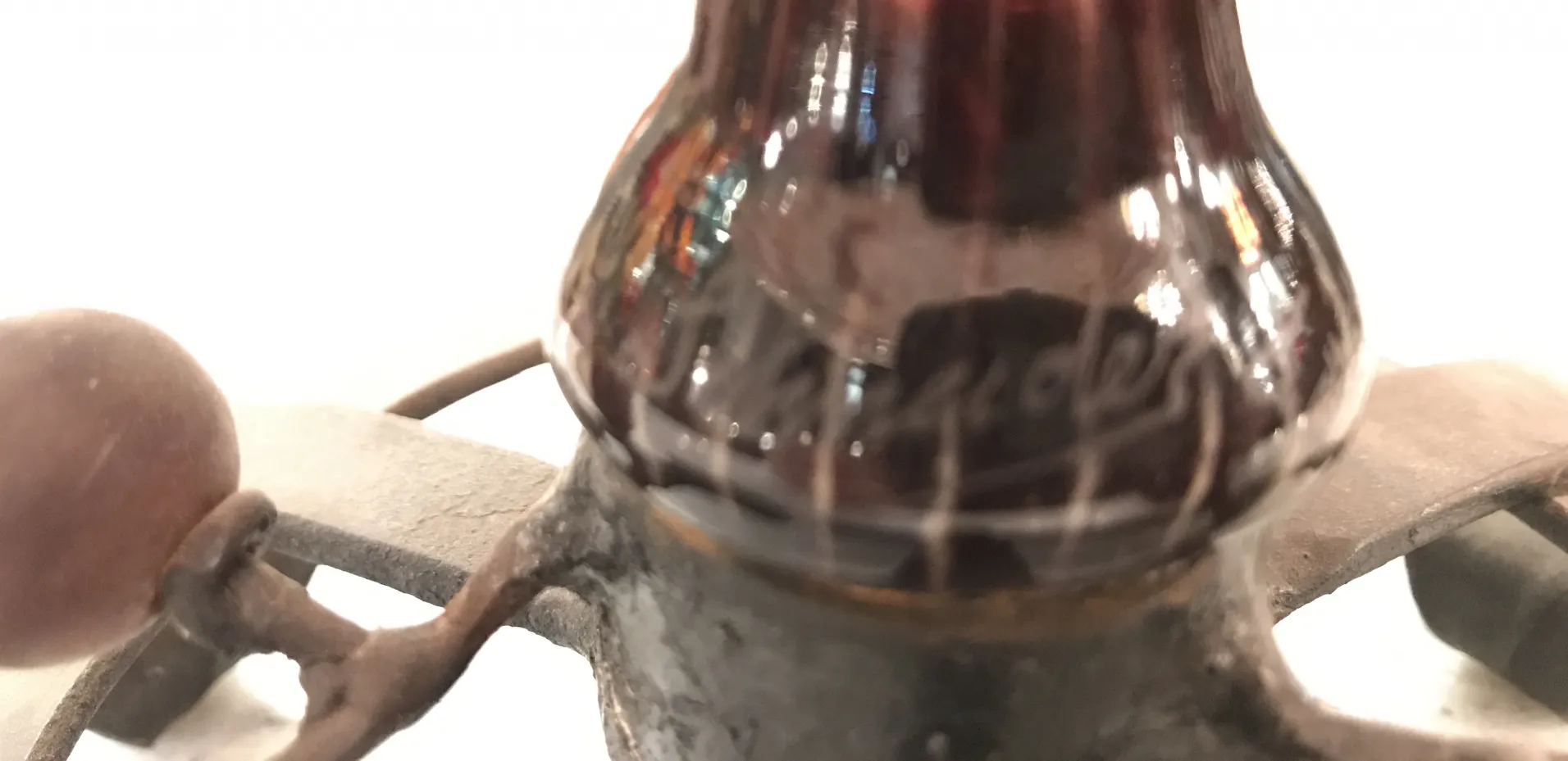 signiertes Glas mit einzigartigem Design von Schneider, Antik