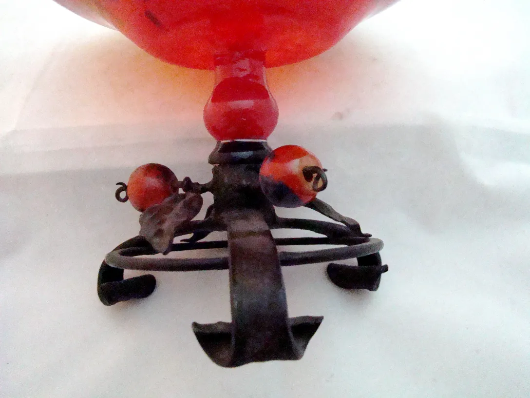 очень старое подписанное стекло от Шнейдера с декоративной основой