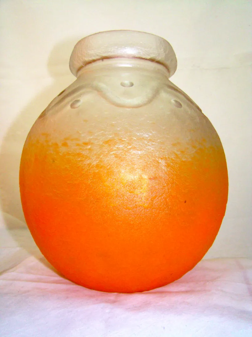 Antique signed glass by Schneider with elegant design