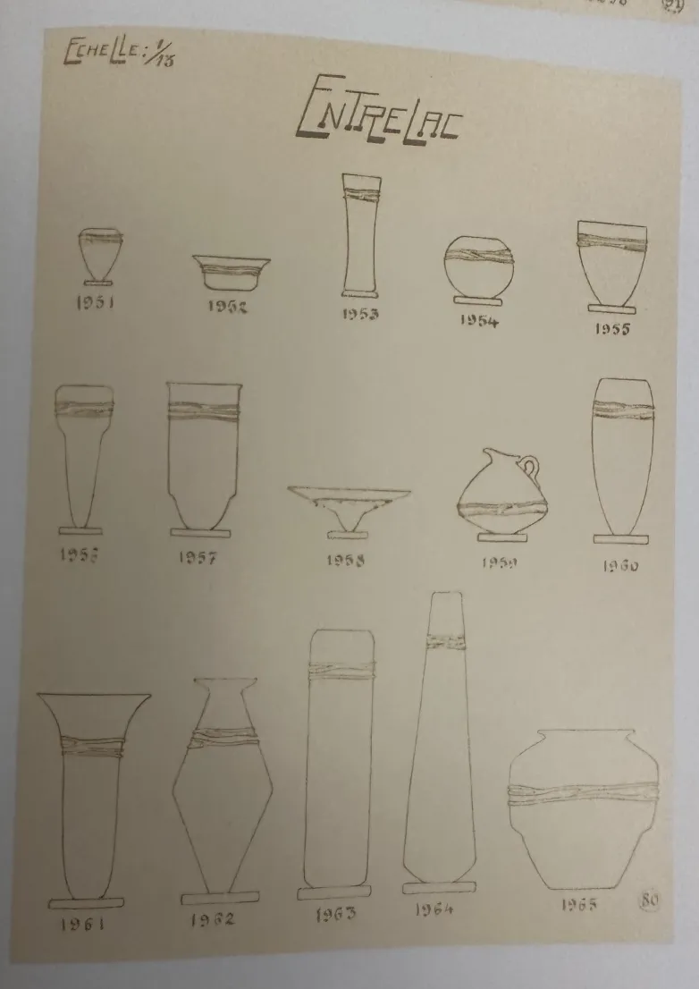 dessin d'antiquités avec verre signé schneider, plusieurs styles