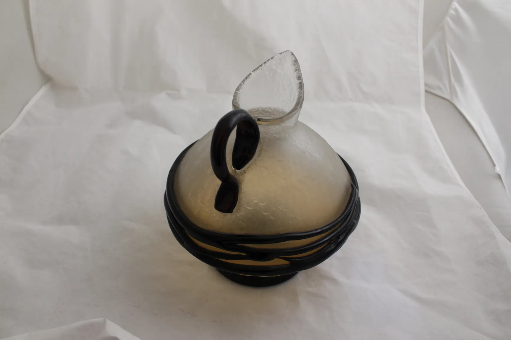 decorative signed glass with classic design and handles