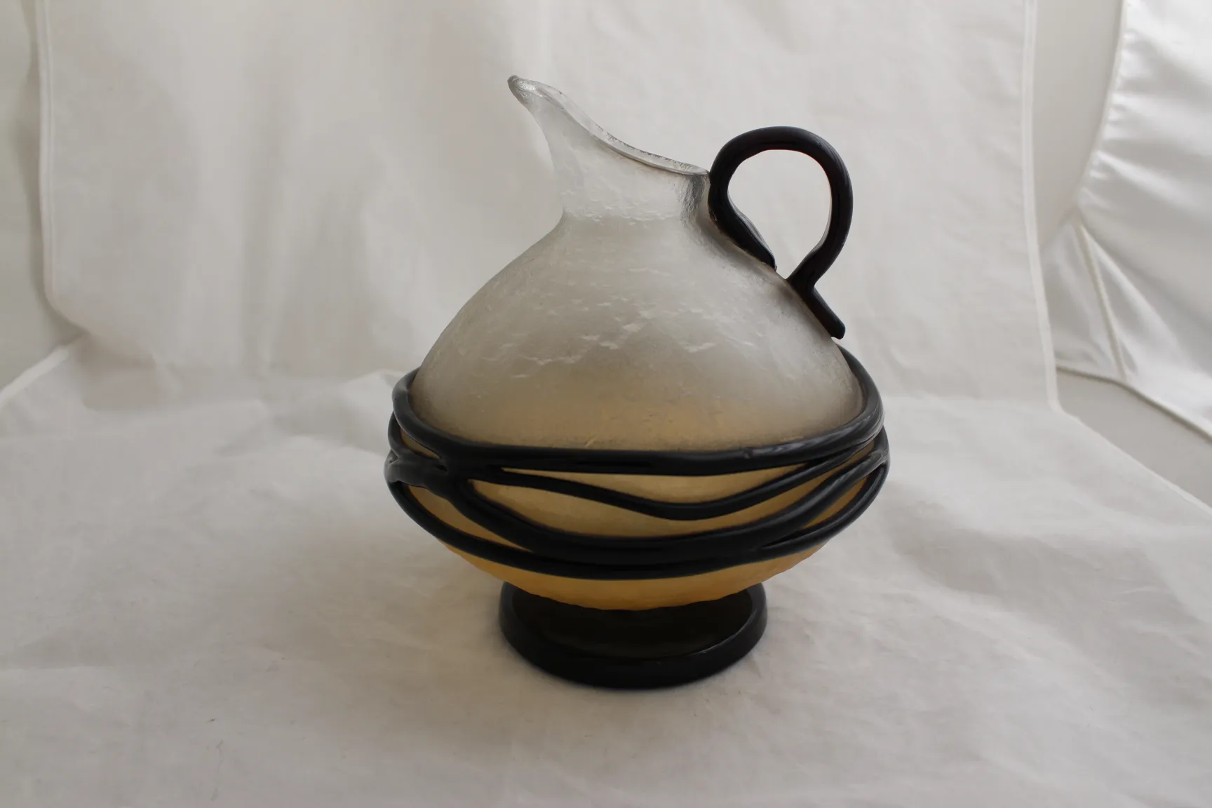 classic design glass with elegant shape, supporting base, antique