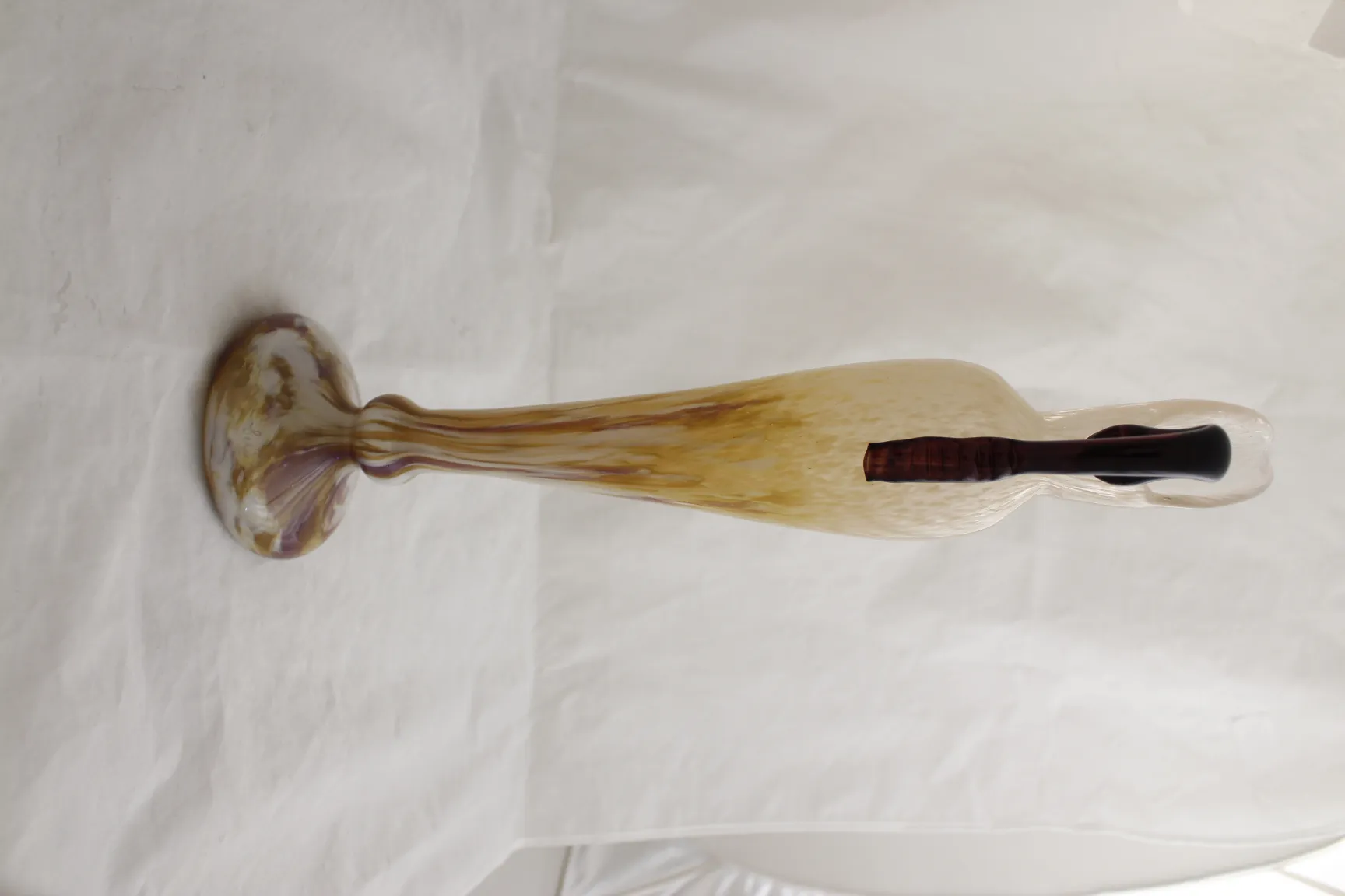 古董施耐德签名玻璃，装饰优雅，饰以细腻的颜色。